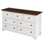 Wooden Captain Seven-Drawer Dresser in White Walnut