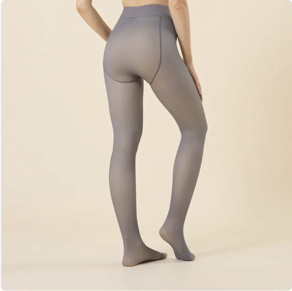 Collants transparents en velours pour femmes