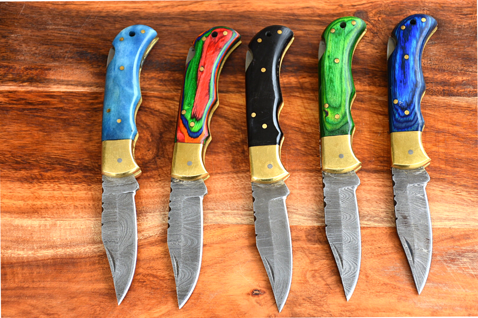 Custom Handmade Folding Pocket Knives with Back Lock Mechanism and 5 Unique Handle Options - Korvel