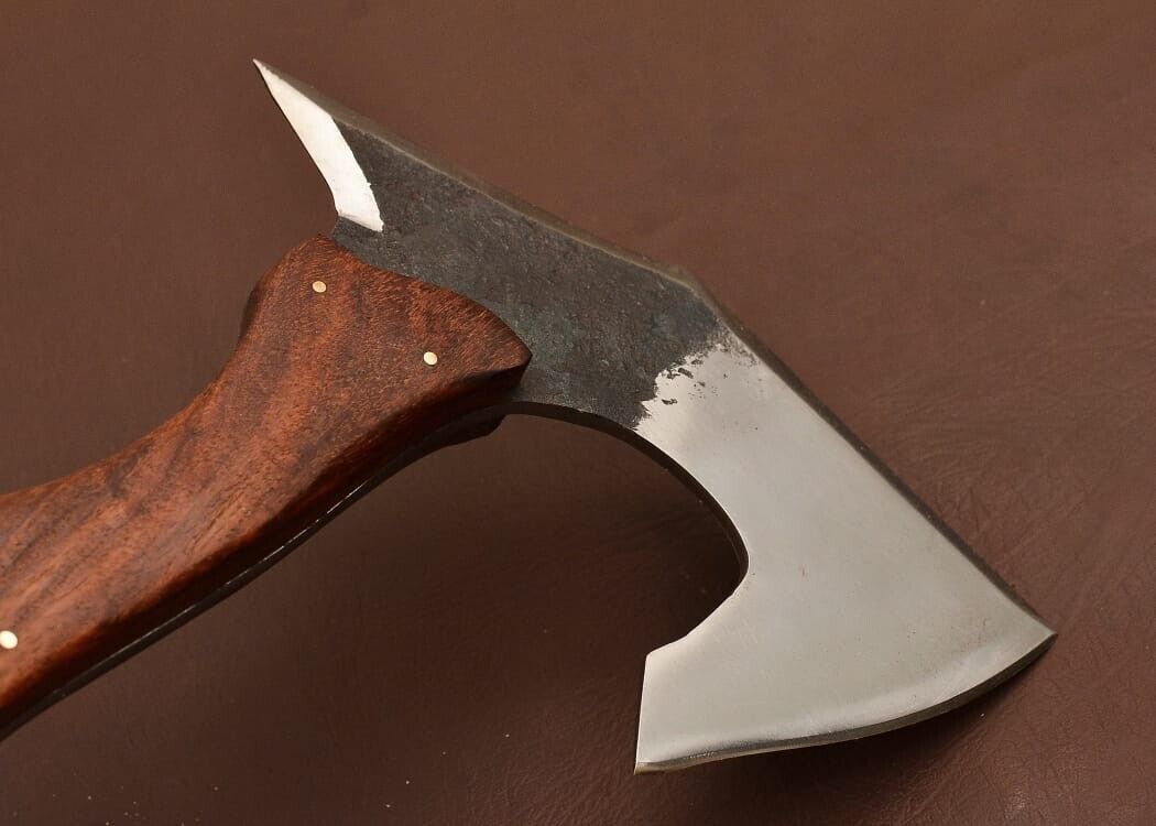 Premium Handcrafted Throwing Tomahawk with Forged 1095 Steel Blade and Elegant Rosewood Handle – Iron Precision - Korvel