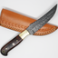 Artisan Crafted Damascus Steel Hunting Knife with Rosewood Handle - Korvel