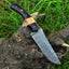 Wilderness Explorer: Premium Hunting Knife with Twist Damascus Blade and Elegant Wood Handle - Korvel