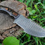 Survivor's Blade from The Hunted – 10" Damascus Steel Tracker Knife with Micarta Handle - Korvel