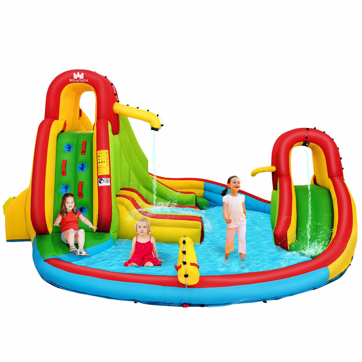 Kid's Inflatable Water Slide Bounce House with Climbing Wall