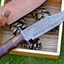 Wilderness Guardian: Premium Damascus Steel Bowie Knife with Rosewood Handle & Leather Sheath - Korvel