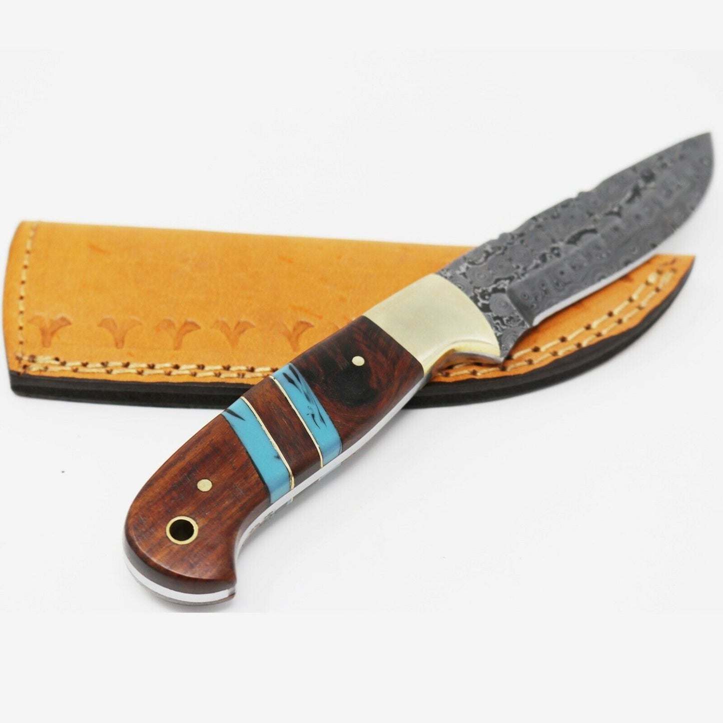 Artisan Crafted Damascus Steel Fixed Blade Hunting Knife - Korvel