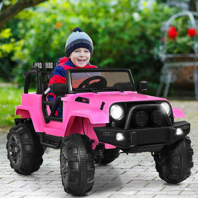 12V Kids Remote Control Riding Truck Car - Pink