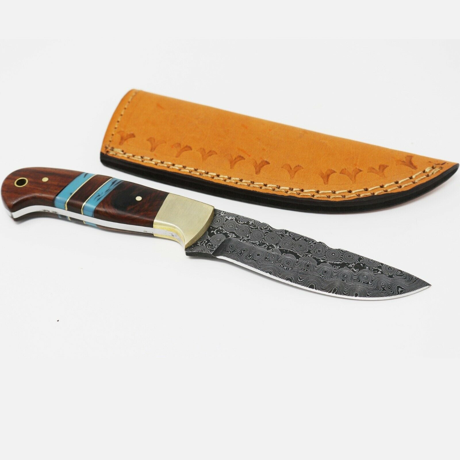 Artisan Crafted Damascus Steel Fixed Blade Hunting Knife - Korvel