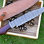 Wilderness Master: Premium Damascus Steel Bowie Knife with Rosewood Handle & Leather Sheath - Korvel