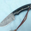 Artisan Crafted Damascus Steel Skinning Knife with Buffalo Horn Handle - Korvel