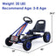 Gbruno Go Kart para Niños con Pedales - Azul