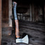 Custom Forged 1095 Steel Battle Axe with Engraved Blade and Ash Wood Handle – Ultimate Warrior's Tool - Korvel