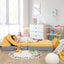 Ensemble de canapé convertible pour enfants en 4 pièces avec tapis pliants - Jaune