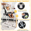 Gbruno Foldable Baby High Chair with Lockable Wheels - Black