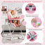 Premium Foldable Baby High Chair with Lockable Wheels - Pink