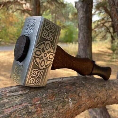 Warrior's Forge: Premium Tomahawk & Hammer Set with Custom Engraved 1095 Steel Blades - Korvel