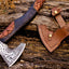 Exquisite Handcrafted Battle Axe with Engraved 1095 Steel Blade & Elegant Rosewood Handle – KBS Knives Store - Korvel