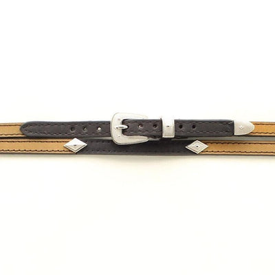 Elegant Dual-Tone Hat Band with Diamond Accents - Korvel