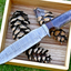Wilderness Explorer: Premium Damascus Steel Bowie Knife with Elegant Handle and Leather Sheath - Korvel