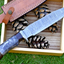 Wilderness Explorer: Premium Damascus Steel Bowie Knife with Elegant Handle and Leather Sheath - Korvel