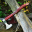 Artisan Crafted Viking Tomahawk Axe - Hand Engraved High Carbon Steel with Rosewood Handle - Korvel