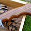 Wilderness Guardian: Premium Damascus Steel Hunting Knife with Rosewood Handle and Leather Sheath - Korvel