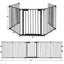 115 Inch 5 Panel Adjustable Fireplace Fence - Black