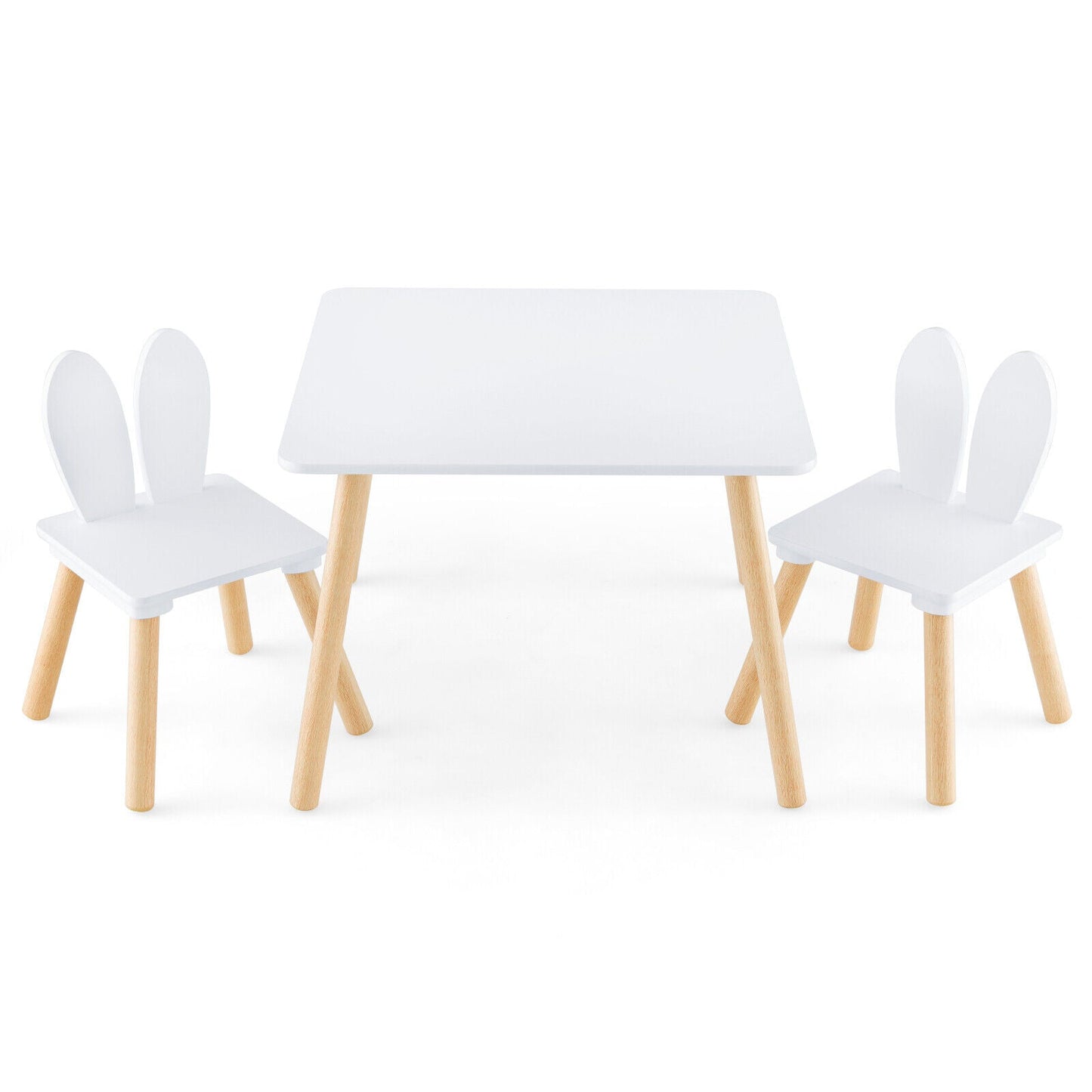 Ensemble de table et chaises pour enfants 3 pièces - Blanc