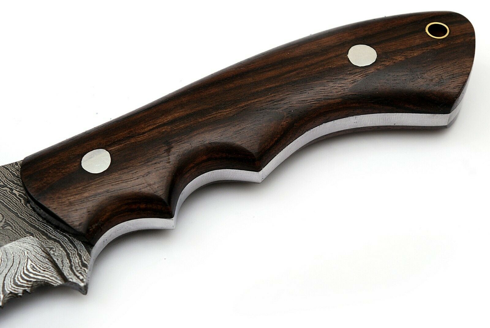 Premium Custom Damascus Steel Tom Brown Tracker Knife - 10" Rosewood Handle with Leather Sheath | Perfect for Survival & Tactical Use - Korvel
