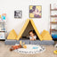 Ensemble de canapé convertible pour enfants en 4 pièces avec tapis pliants - Jaune