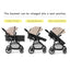 Gbruno 2-in-1 Foldable Baby Stroller - Coffee