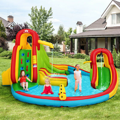 Château gonflable aquatique pour enfants avec mur d'escalade