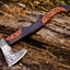 Exquisite Handcrafted Battle Axe with Engraved 1095 Steel Blade & Elegant Rosewood Handle – KBS Knives Store - Korvel