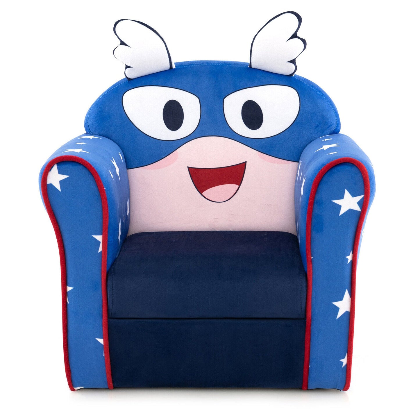 Sofa pour enfants Original avec accoudoirs et coussin épais - Bleu