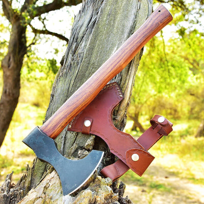 Artisan Crafted Acid Washed High Carbon Steel Viking Tomahawk Axe - Korvel