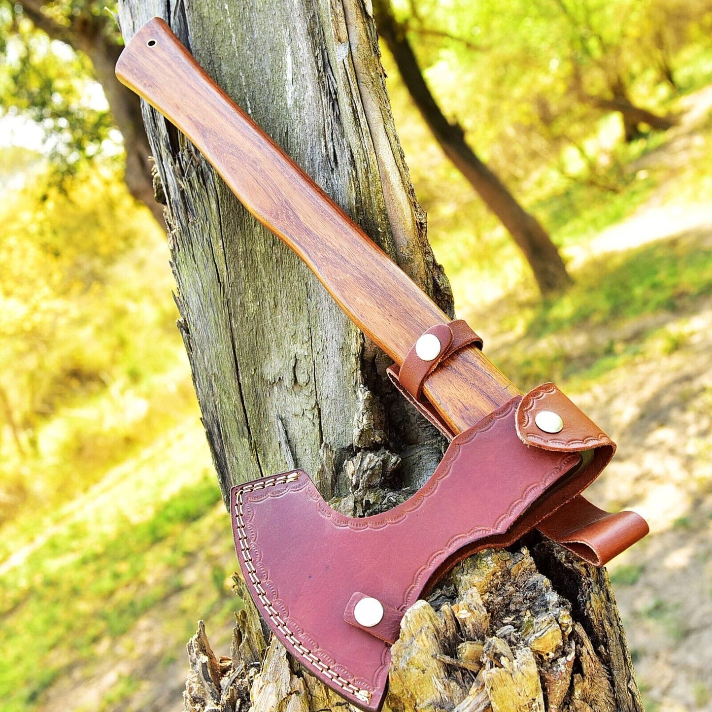 Artisan Crafted Acid Washed High Carbon Steel Viking Tomahawk Axe - Korvel