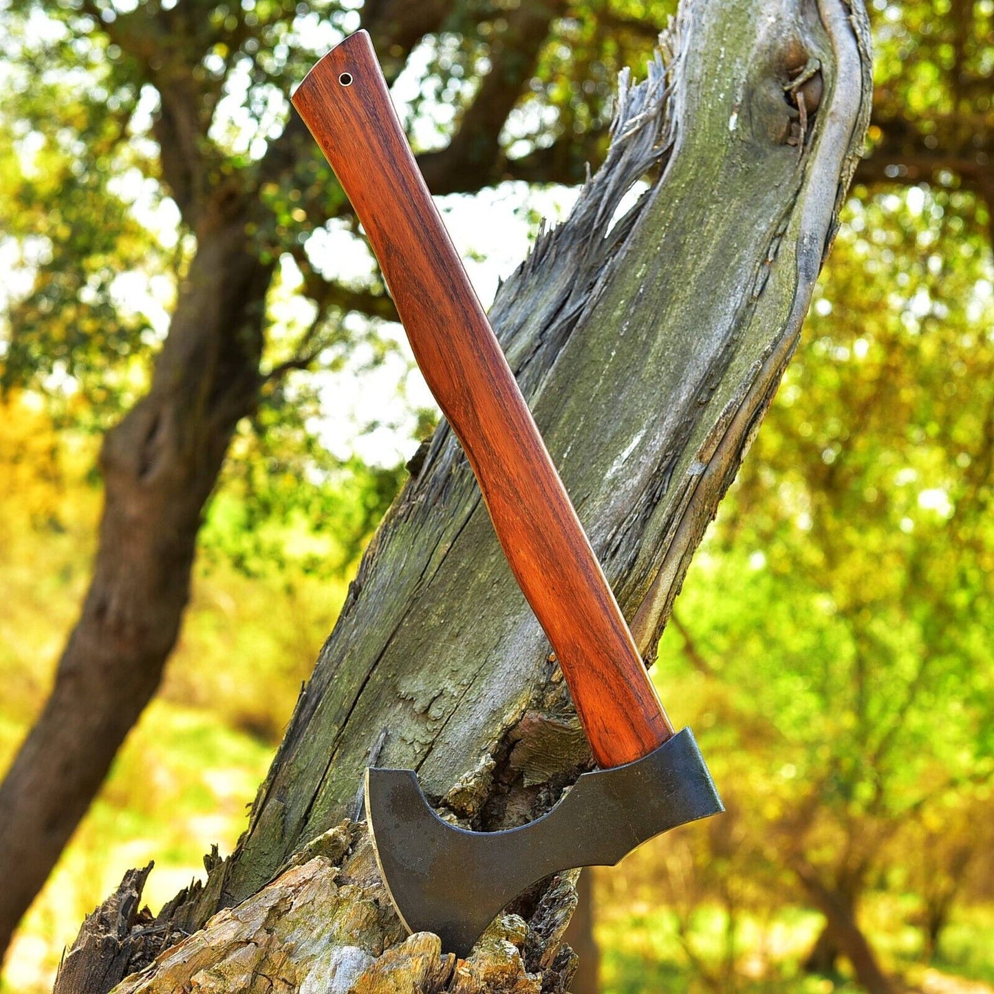 Artisan Crafted Acid Washed High Carbon Steel Viking Tomahawk Axe - Korvel