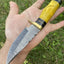 Artisan Crafted Damascus Steel Hunting Knife with Leather Sheath - Korvel
