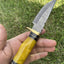 Artisan Crafted Damascus Steel Hunting Knife with Leather Sheath - Korvel