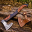 Exquisite Handcrafted Battle Axe with Engraved 1095 Steel Blade & Elegant Rosewood Handle – KBS Knives Store - Korvel