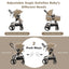Folding Aluminum Baby Stroller with Diaper Bag - Beige