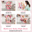 Premium Foldable Baby High Chair with Lockable Wheels - Pink