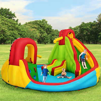 Château gonflable aquatique pour enfants avec mur d'escalade