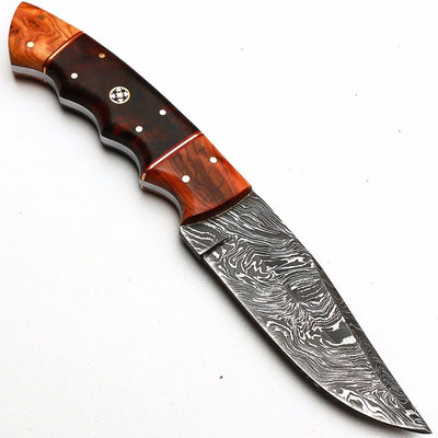 Premium Handcrafted Damascus Steel Hunting and Skinning Knife - Korvel