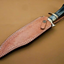Rugged Bowie Knife: Exquisite Twist Damascus Steel Blade with Bone Handle & Leather Sheath - Korvel