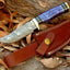 Artisan Crafted Damascus Steel Hunting Knife with Pearl Resin Handle - Korvel
