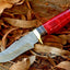 Artisan Crafted Damascus Steel Hunting Knife with Pearl Resin Handle - Korvel