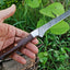 Exquisite Custom Damascus Steel Fillet Knife with Elegant Rosewood Handle - Korvel