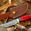 Artisan Crafted Damascus Steel Hunting Knife with Pearl Resin Handle - Korvel