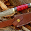 Artisan Crafted Damascus Steel Hunting Knife with Pearl Resin Handle - Korvel